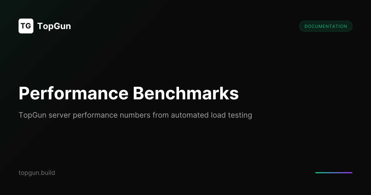 Performance Benchmarks | TopGun Docs