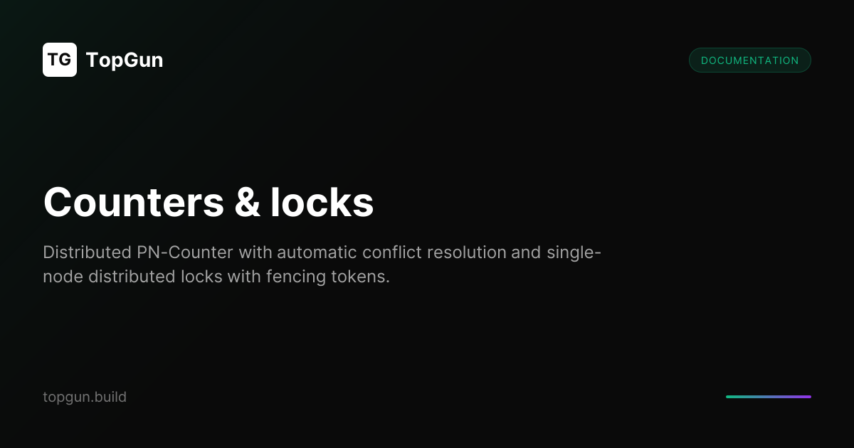 Counters & locks | TopGun Docs