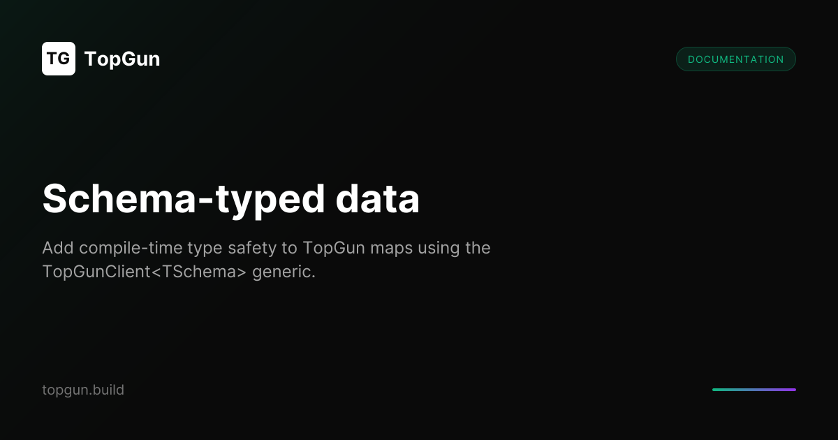 Schema-typed data | TopGun Docs
