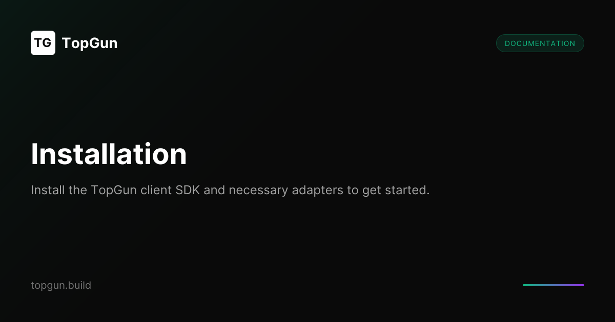 Installation | TopGun Docs